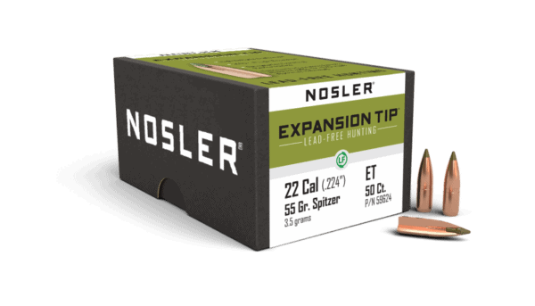 Nosler 22 Caliber 55gr Expansion Tip Lead Free  (50ct) - BN59624
