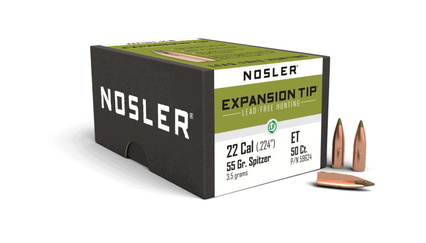 Nosler 22 Caliber 55gr Expansion Tip Lead Free  (50ct) - BN59624