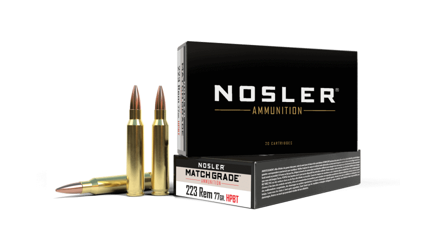 Nosler 223 Rem 77gr Custom Competition Match Grade Ammunition (20ct) - 60011