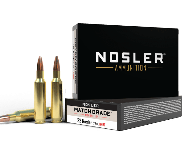 Nosler 22 Nosler 77gr Custom Competition Match Grade Ammunition (20ct) - 60016