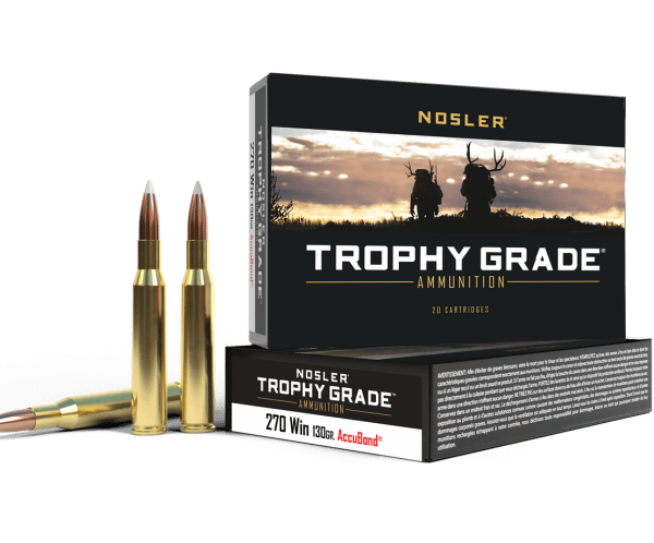Nosler 270 Win 130gr AccuBond Trophy Grade Ammunition (20ct) - 60025