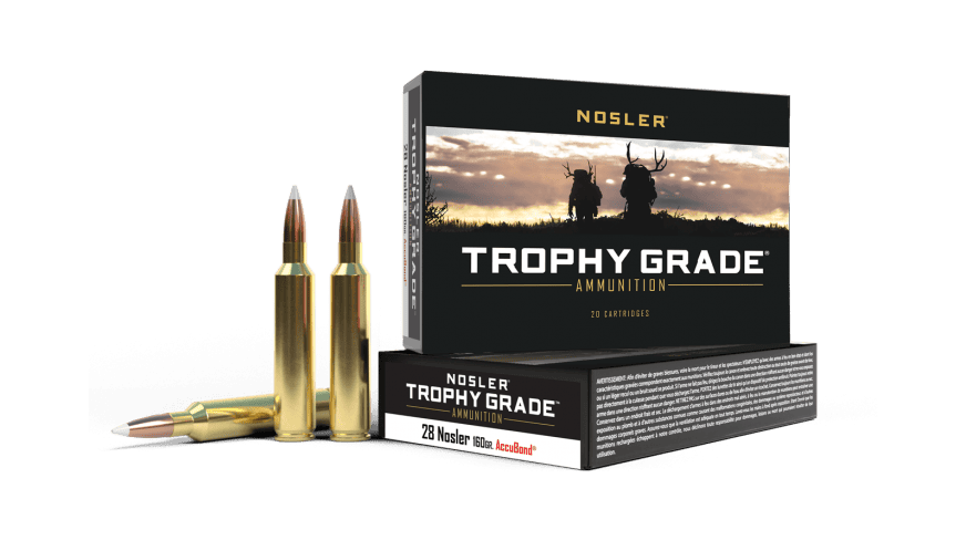 Nosler 28 Nosler 160gr AccuBond Trophy Grade Ammunition (20ct) - 60035