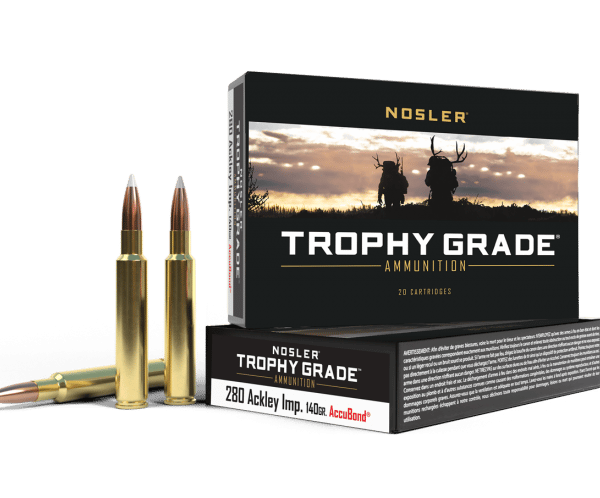 Nosler 280 Ackley Improved 140gr AccuBond Trophy Grade Ammunition (20ct) - 60043
