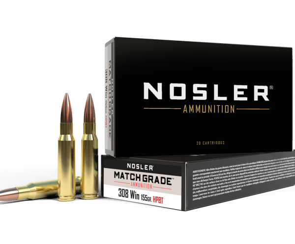 Nosler 308 Winchester 155gr HPBT Custom Competition Match Grade Ammunition (20ct) - 60052