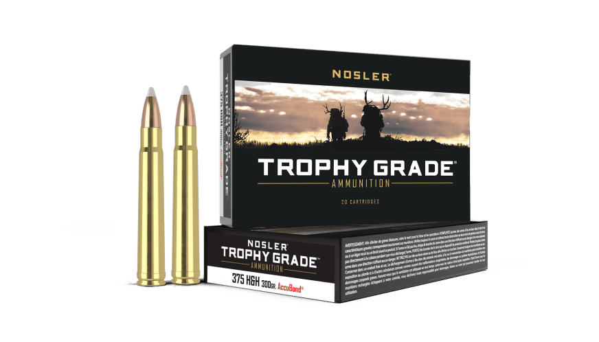 Nosler 375 H&H Mag 300gr AccuBond Trophy Grade Ammunition (20ct) - 60070