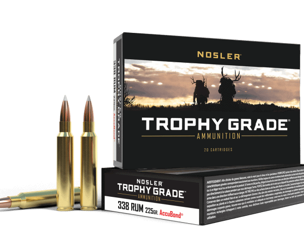 Nosler 338 RUM 225 AccuBond Trophy Grade Ammunition (20ct) - 60083
