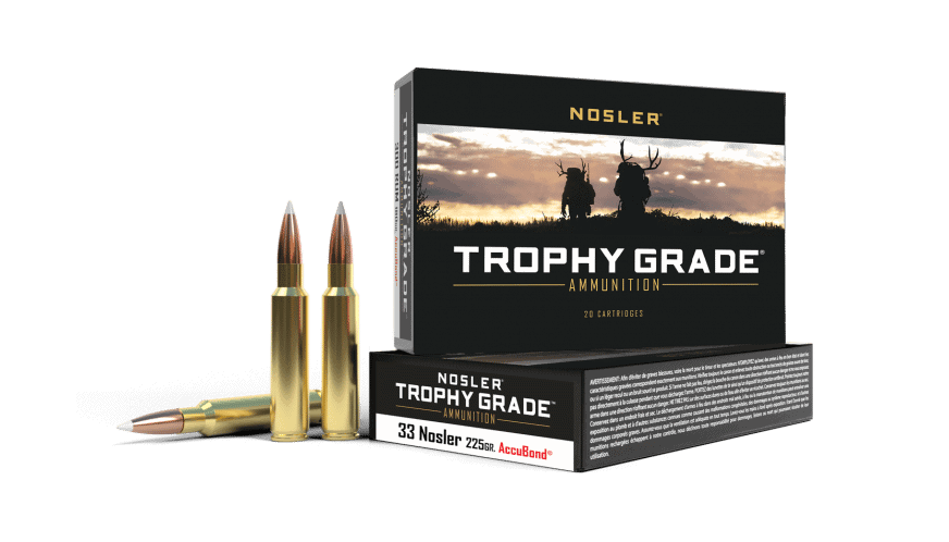 Nosler 33 Nosler 225gr AccuBond Trophy Grade Ammunition (20ct) - 60098