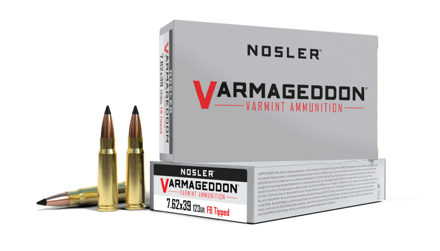Nosler 7.62x39mm 123gr FB Tipped Varmageddon Ammunition (20ct) - 60176