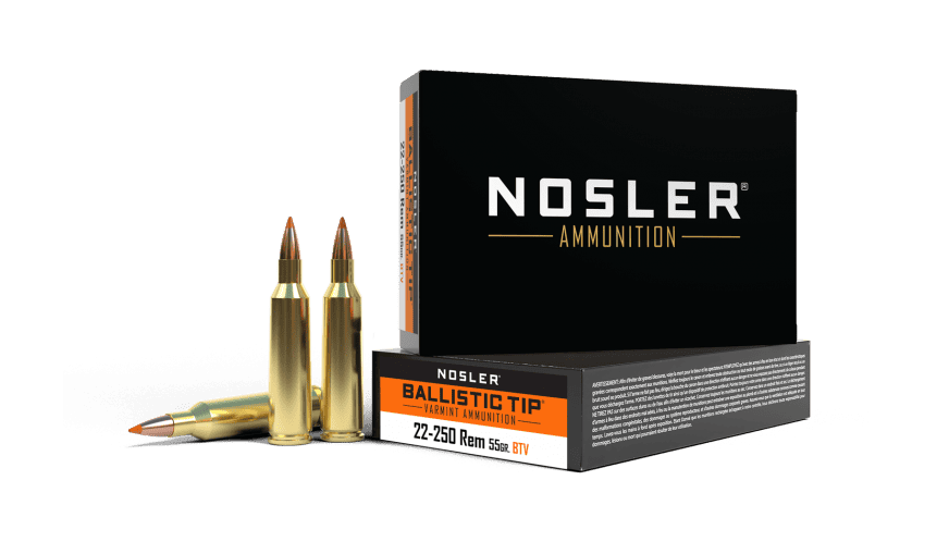 Nosler 22-250 Remington 55gr Ballistic Tip Varmint Ammunition (20ct) - 61034
