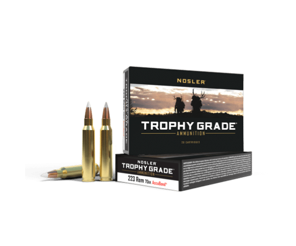 Nosler 223 Rem. 70gr AccuBond Trophy Grade Ammunition (20ct) - 61036