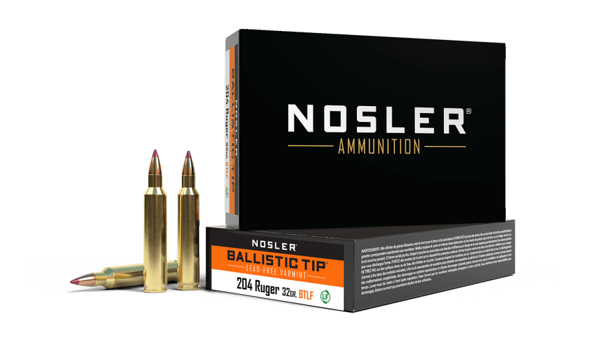 Nosler 204 Ruger 32gr Ballistic Tip Lead Free Varmint Ammunition (20ct) - 61040