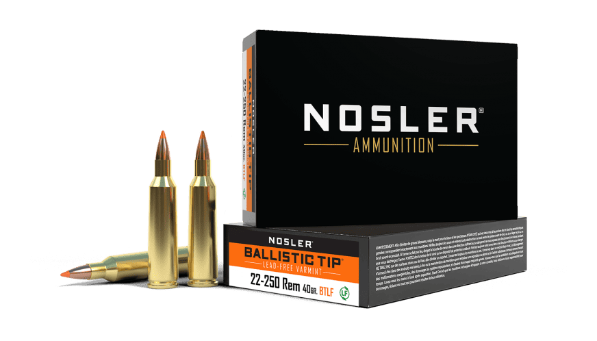 Nosler 22-250 Remington 40gr Ballistic Tip Lead Free Varmint Ammunition (20ct) - 61044