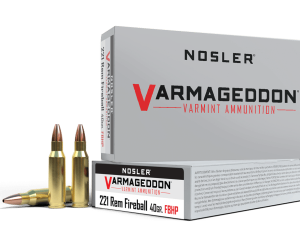 Nosler 221 Rem Fireball 40gr FBHP Varmageddon Ammunition (20ct) - 65120