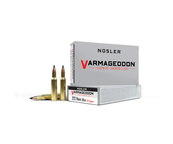 Nosler 222 Rem 50gr FB Tipped Varmageddon Ammunition (20ct) - 65137