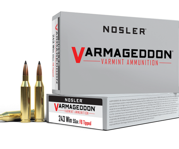 Nosler 243 Winchester 55gr FB Tipped Varmageddon Ammunition (20ct) - 65165