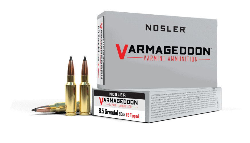 Nosler 6.5mm Grendel 90gr FB Tipped Varmageddon Ammunition (20ct) - 65182
