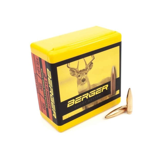 Berger 270 Cal 150 Grain Very Low Drag (VLD) Hunting Rifle Bullets