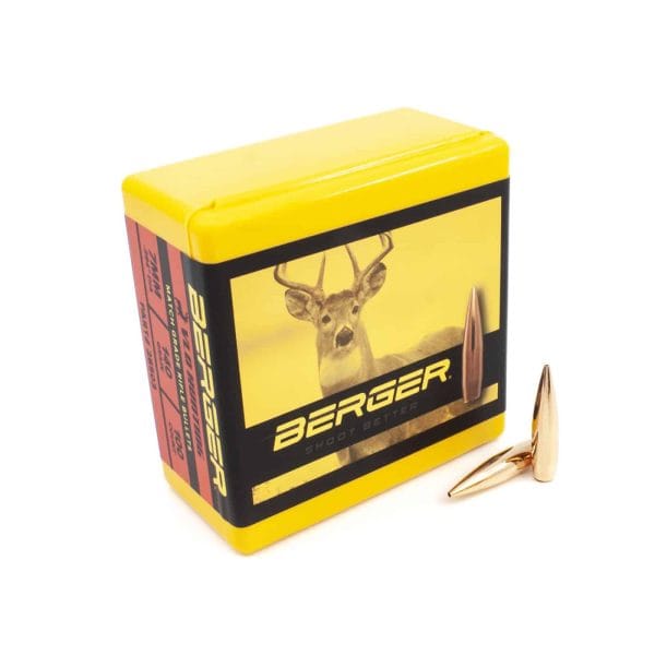 Berger 7mm 140 Grain Very Low Drag (VLD) Hunting Rifle Bullets