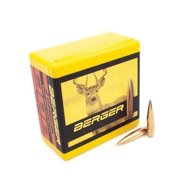 Berger 7mm 168 Grain Very Low Drag (VLD) Hunting Rifle Bullets