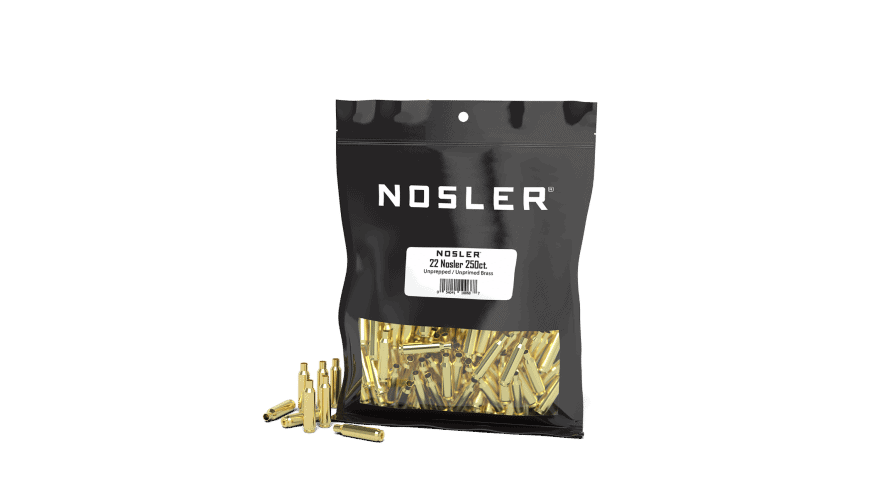 Featured image for “Nosler 22 Nosler Bulk Unprepped Brass (250ct)”