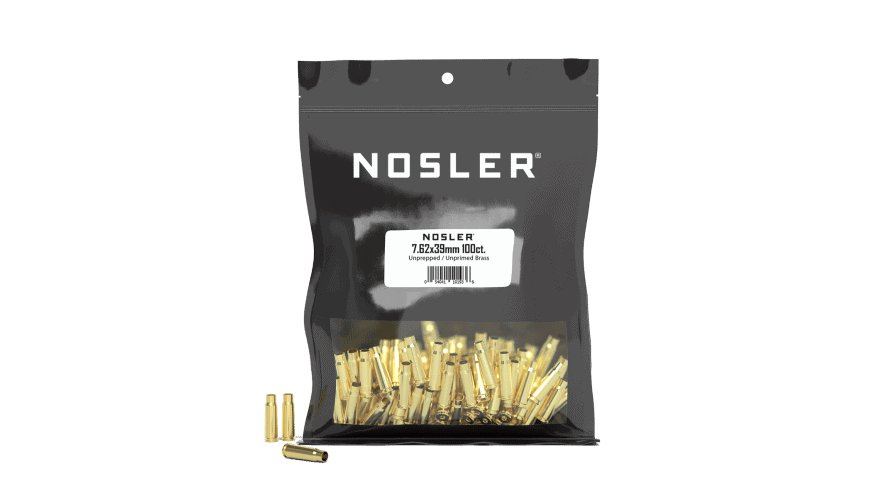 Featured image for “Nosler 7.62x39mm Bulk Unprepped Brass  (100ct)”