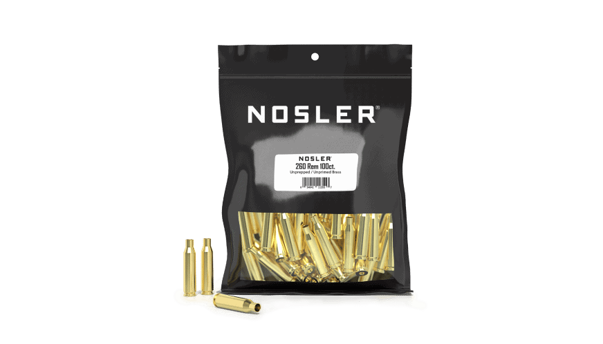 Featured image for “Nosler 260 Remington Bulk Unprepped Brass  (100ct)”