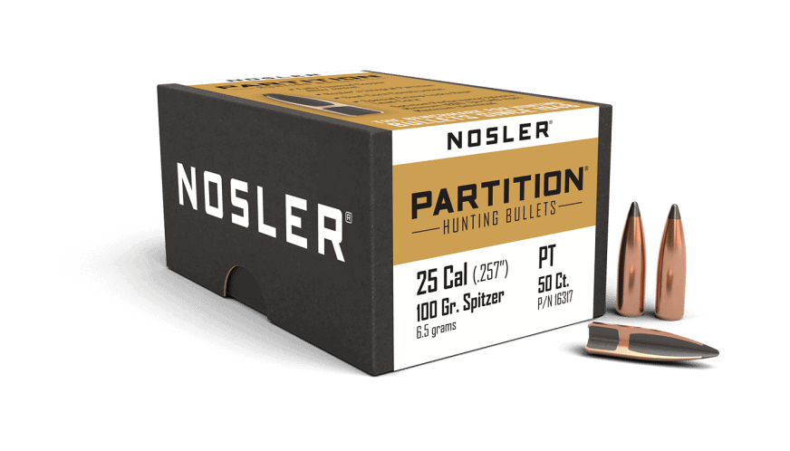Featured image for “Nosler 25 Cal 100gr Partition (50ct)”