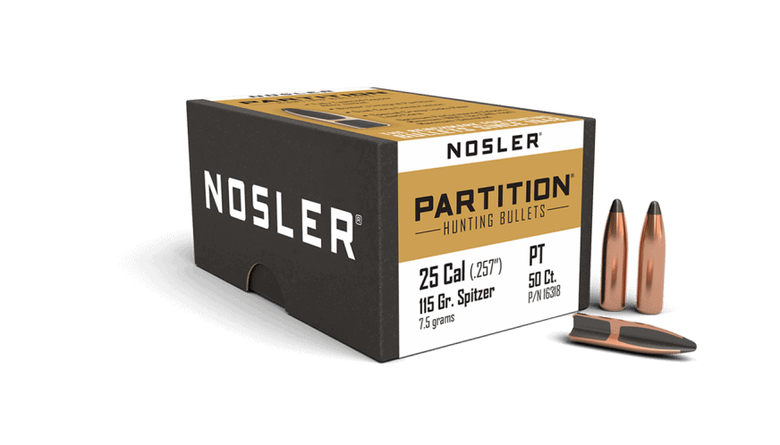 Featured image for “Nosler 25 Cal 115gr Partition (50ct)”