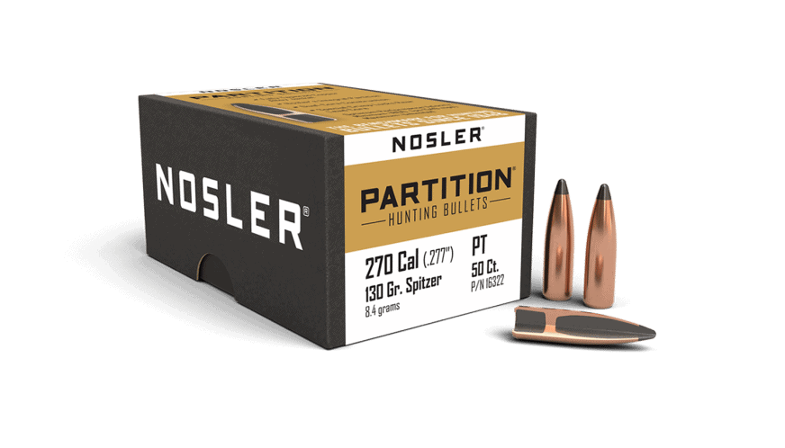 Featured image for “Nosler 270 Cal 130gr Partition (50ct)”
