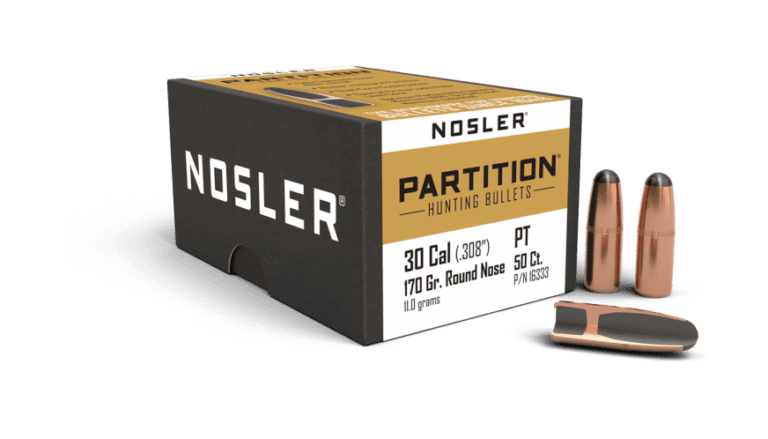 Nosler 30 Caliber 170gr RN Partition  (50ct) - BN16333