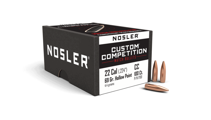 Featured image for “Nosler 22 Cal 69gr HPBT Custom Competition (100ct)”