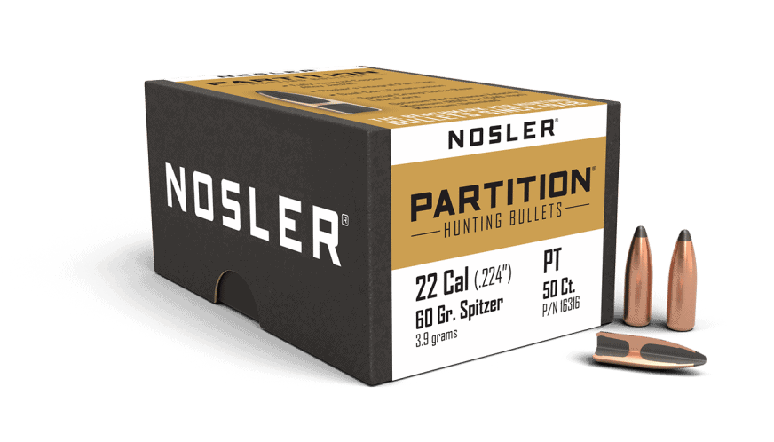 Featured image for “Nosler 22 Cal 60gr Partition (50ct)”