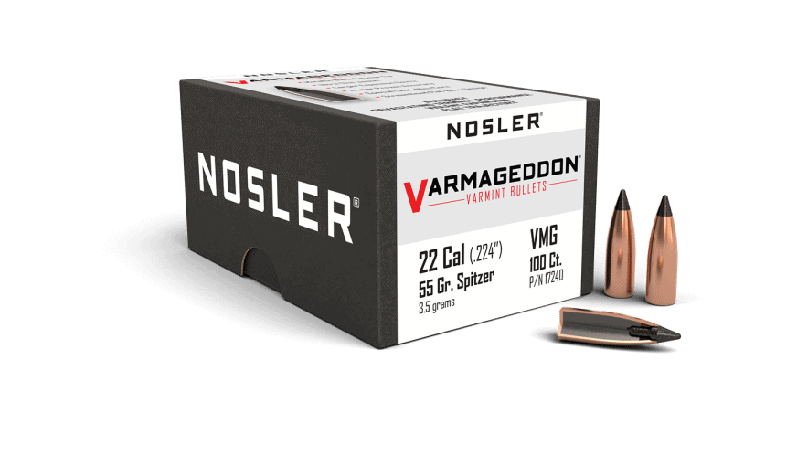 Featured image for “Nosler 22 Cal 55gr FB Tipped Varmageddon (100ct)”