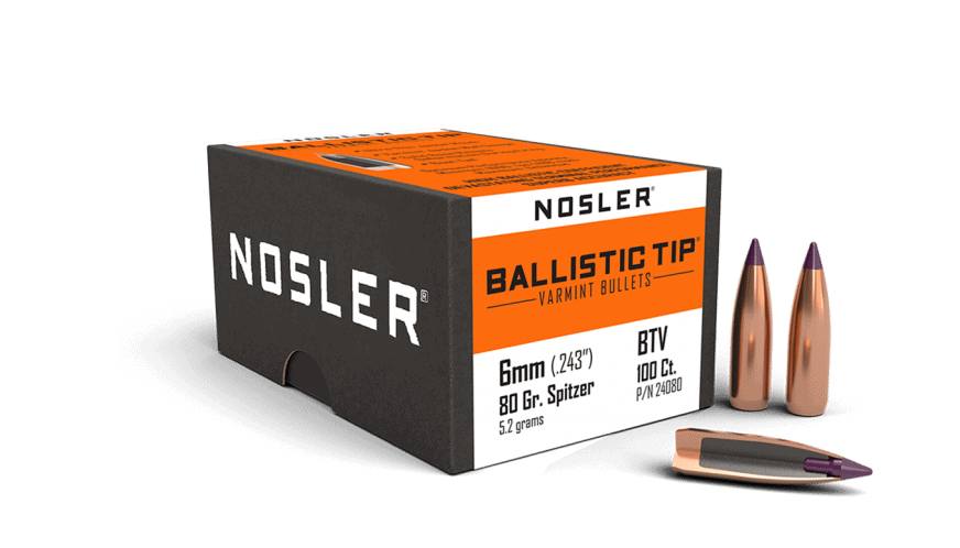 Featured image for “Nosler 243 Cal 6mm 80gr Ballistic Tip Varmint (100ct)”