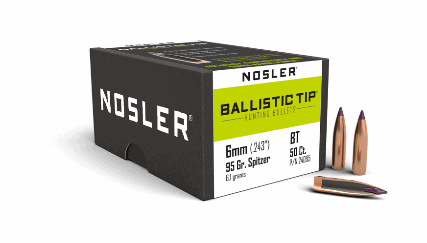 Featured image for “Nosler 243 Cal 6mm 95gr Ballistic Tip Hunting (50ct)”