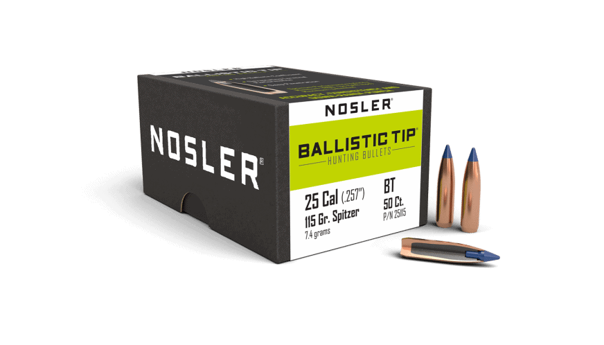 Featured image for “Nosler 25 Cal 115gr Ballistic Tip Hunting (50ct)”