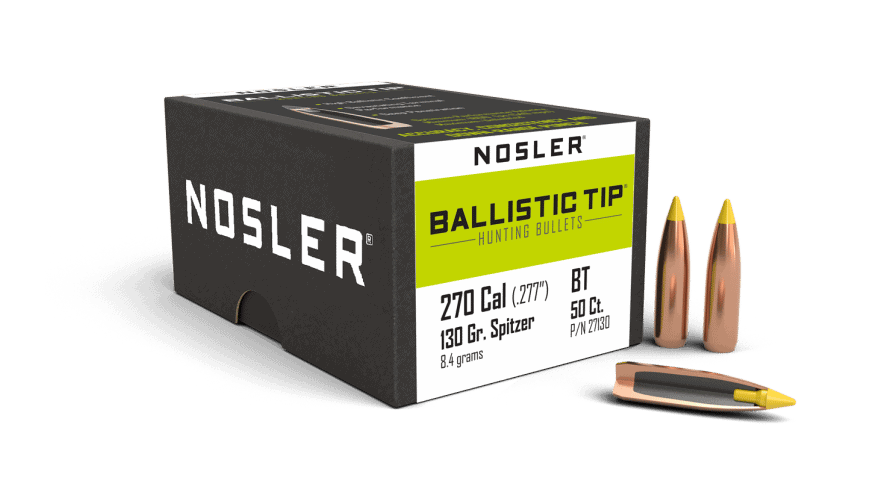 Featured image for “Nosler 270 Cal 130gr Ballistic Tip Hunting (50ct)”