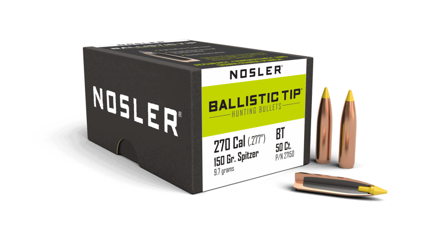 Featured image for “Nosler 270 Cal 150gr Ballistic Tip Hunting (50ct)”