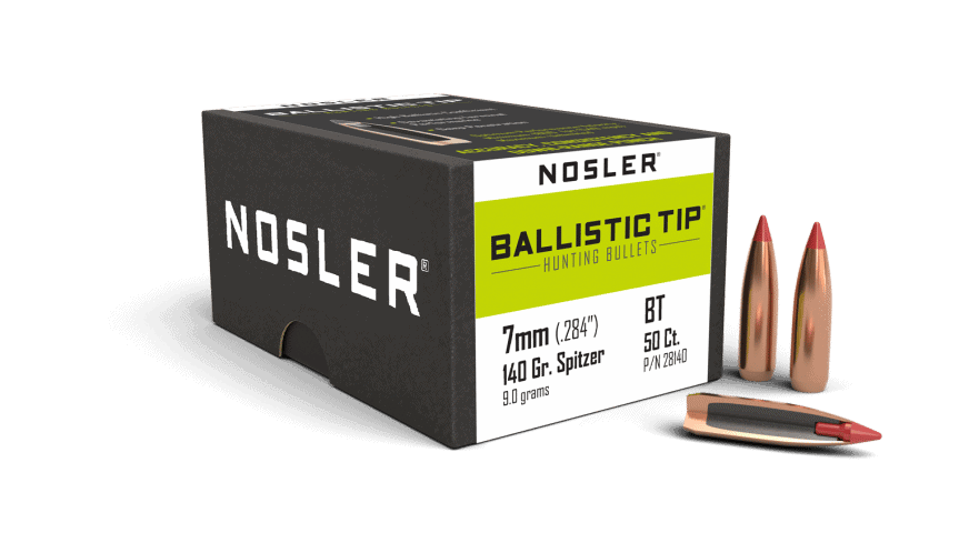 Featured image for “Nosler 284 Cal 7mm 140gr Ballistic Tip Hunting (50ct)”