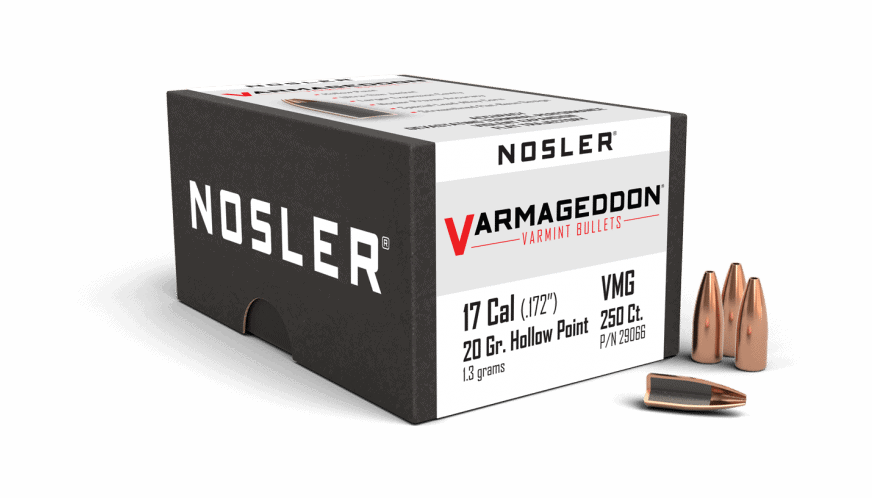 Featured image for “Nosler 17 Cal 20gr FBHP Varmageddon (250ct)”