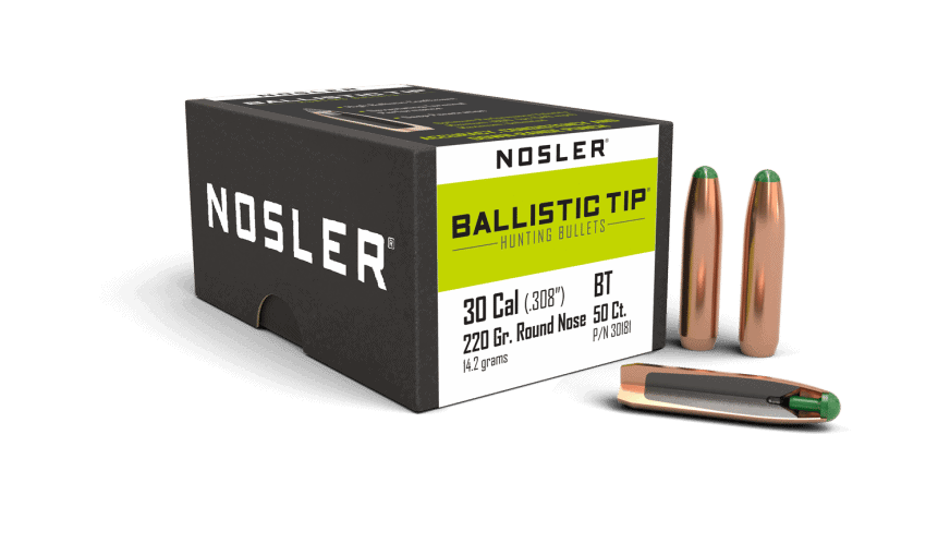 Featured image for “Nosler 30 Cal 220gr RN Ballistic Tip Hunting (50ct)”