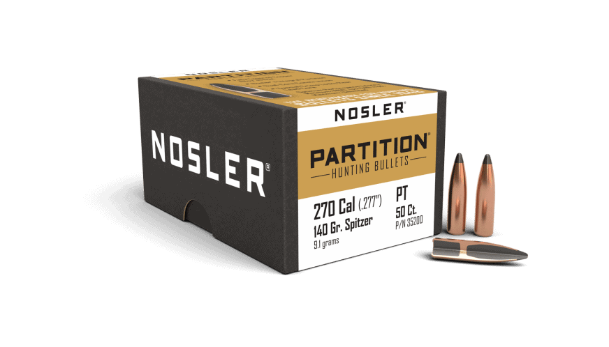 Featured image for “Nosler 270 Cal 140gr Partition (50ct)”