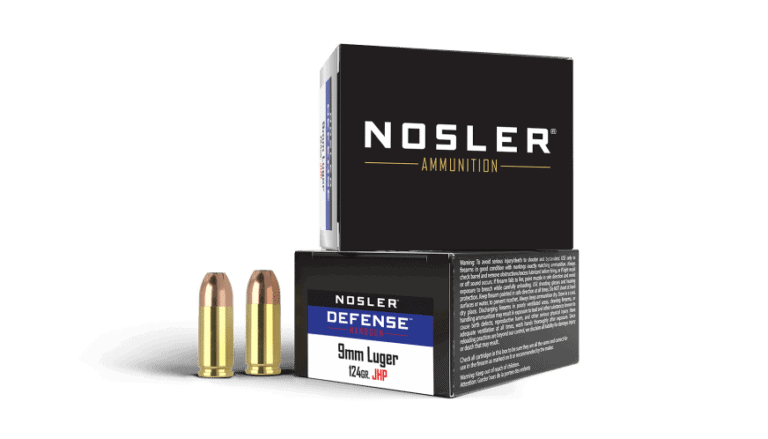 Nosler 9mm Luger +P 124gr JHP Bonded Performance DEFENSE Ammunition (20ct) - 38432
