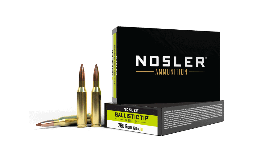 Featured image for “Nosler 260 Rem 120gr Ballistic Tip Hunting Ammunition (20ct)”