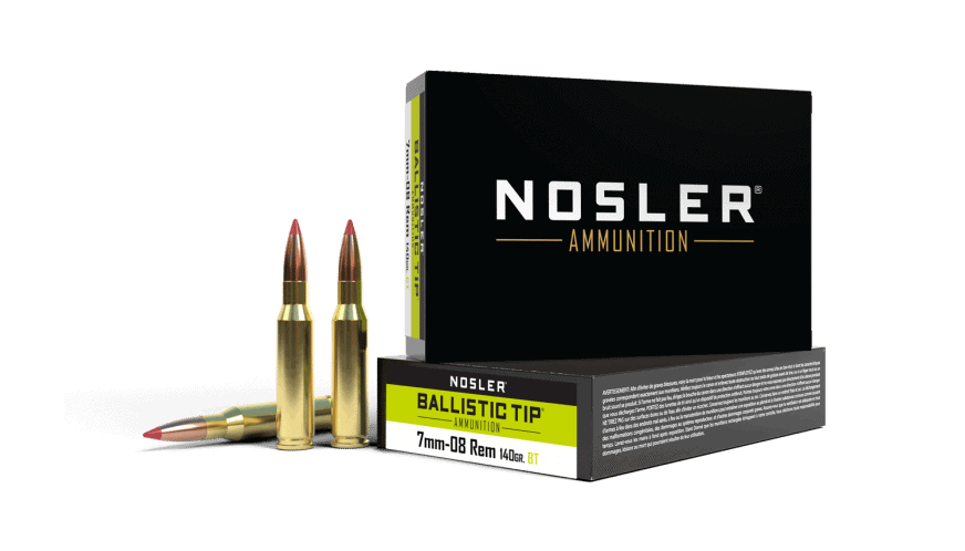 Featured image for “Nosler 7mm-08 Rem 140gr Ballistic Tip Hunting Ammunition (20ct)”