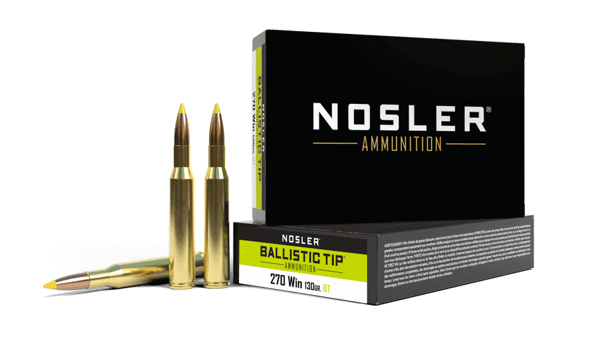 Featured image for “Nosler 270 Win 130gr Ballistic Tip Hunting Ammunition (20ct)”