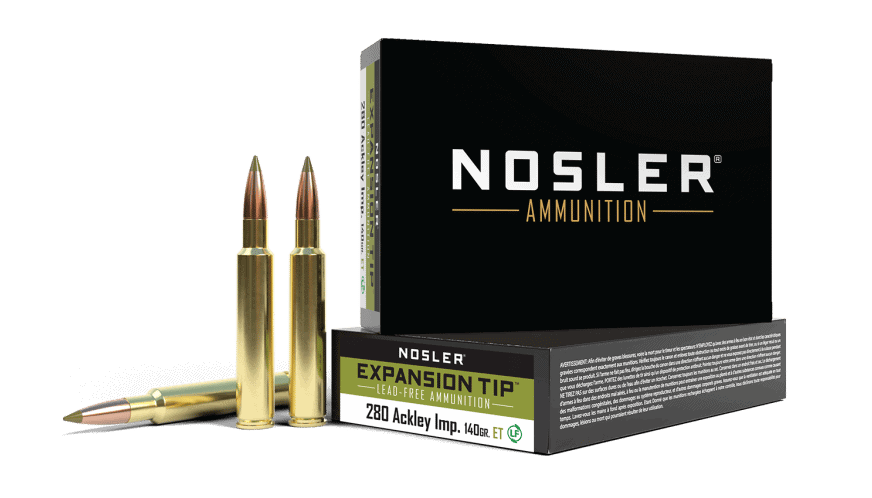 Featured image for “Nosler 280 Ackley Improved 140gr Expansion Tip Ammunition (20ct)”