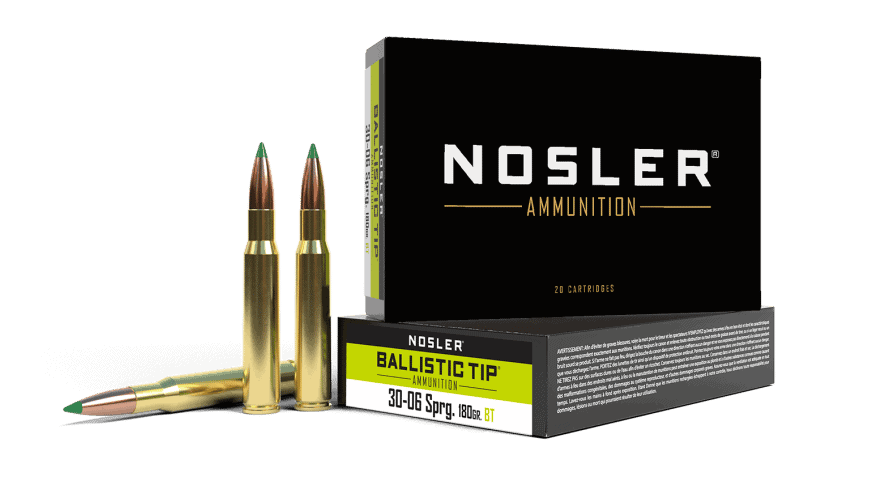 Featured image for “Nosler 30-06 Springfield 180gr Ballistic Tip Hunting Ammunition (20ct)”