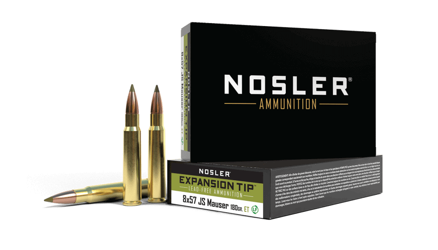 Featured image for “Nosler 8x57 JS 180gr Expansion Tip Ammunition (20ct)”