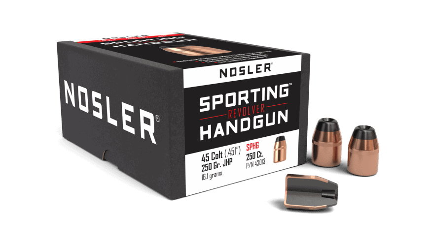 Featured image for “Nosler 45 Colt 250gr JHP Sporting Handgun (100ct)”